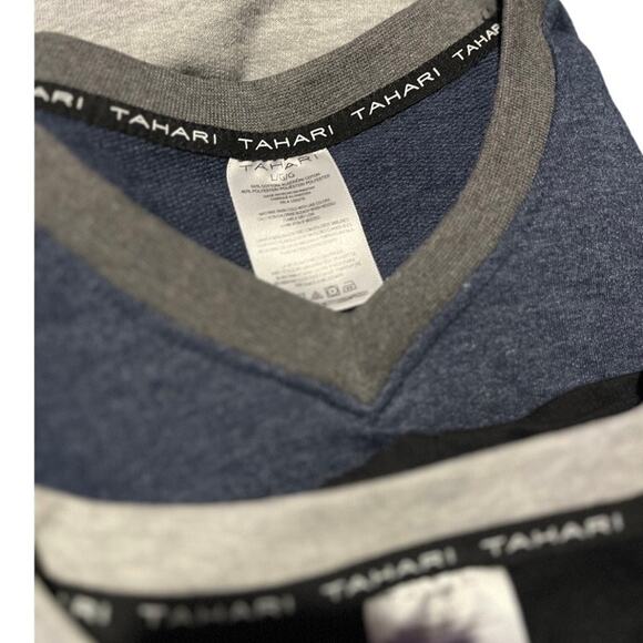 TAHARI Men Set of 3 Mens V Neck Cotton Blend Shirts Large NWT - Picture 3 of 5